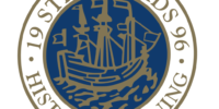 SHF emblem, blått och guld